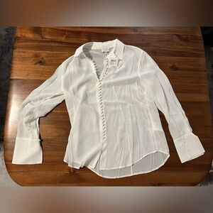 Club Monaco Helek Silk White Blouse